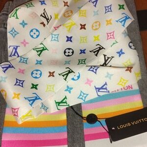Louis Vuitton Multicolor Monogram Twilly Scarf